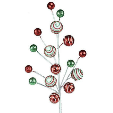 Red, White & Green Mixed Ball Spray - My Christmas