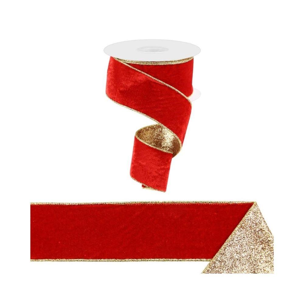 Red/Gold Backed Ribbon - My Christmas