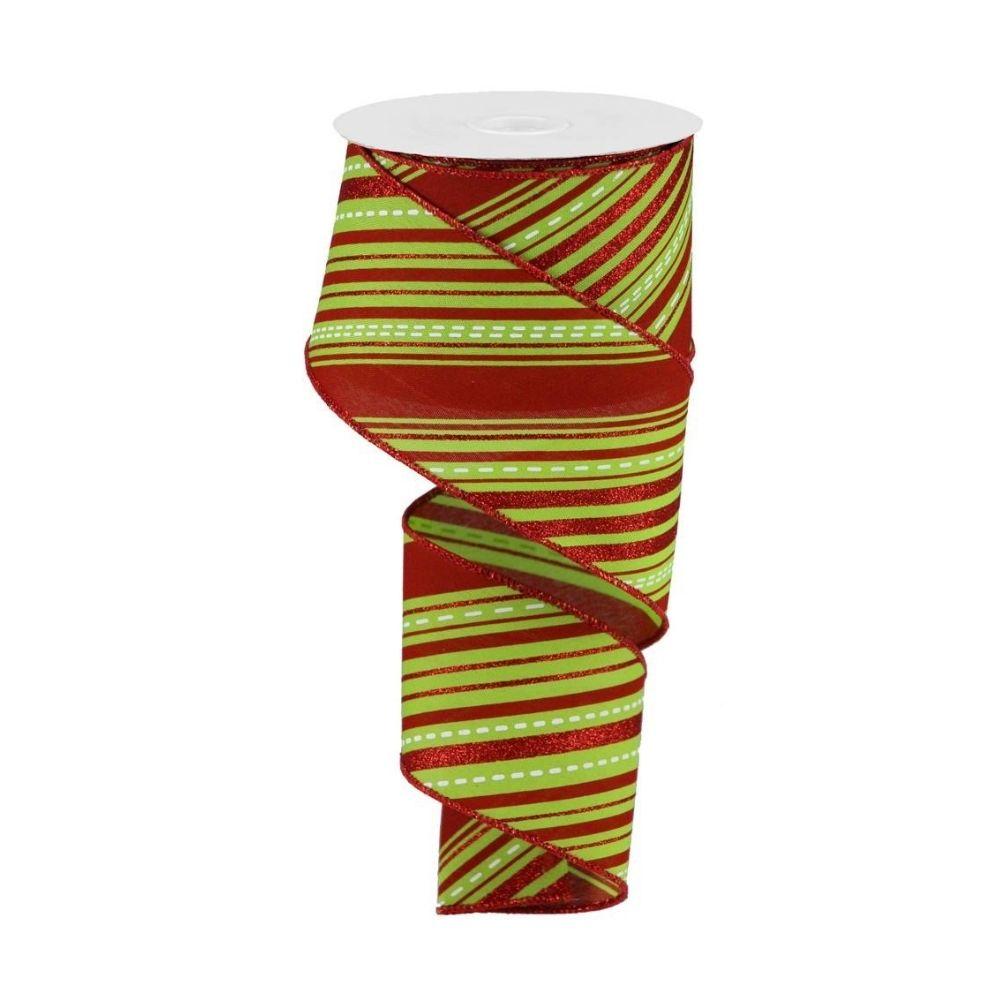 Red/Green Stripe Ribbon - My Christmas