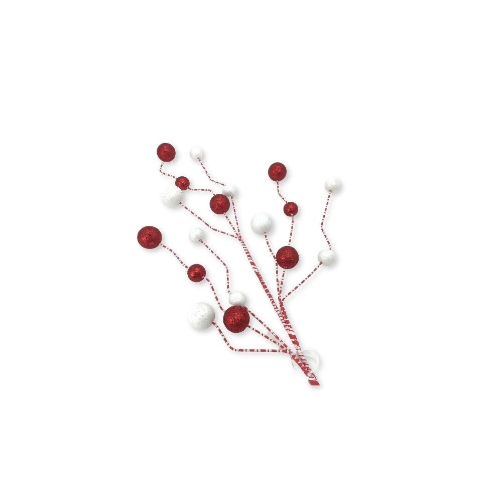 Red/White Ball Spray - My Christmas