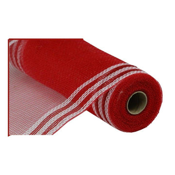 Red/White Edge Mesh, 25cm - My Christmas