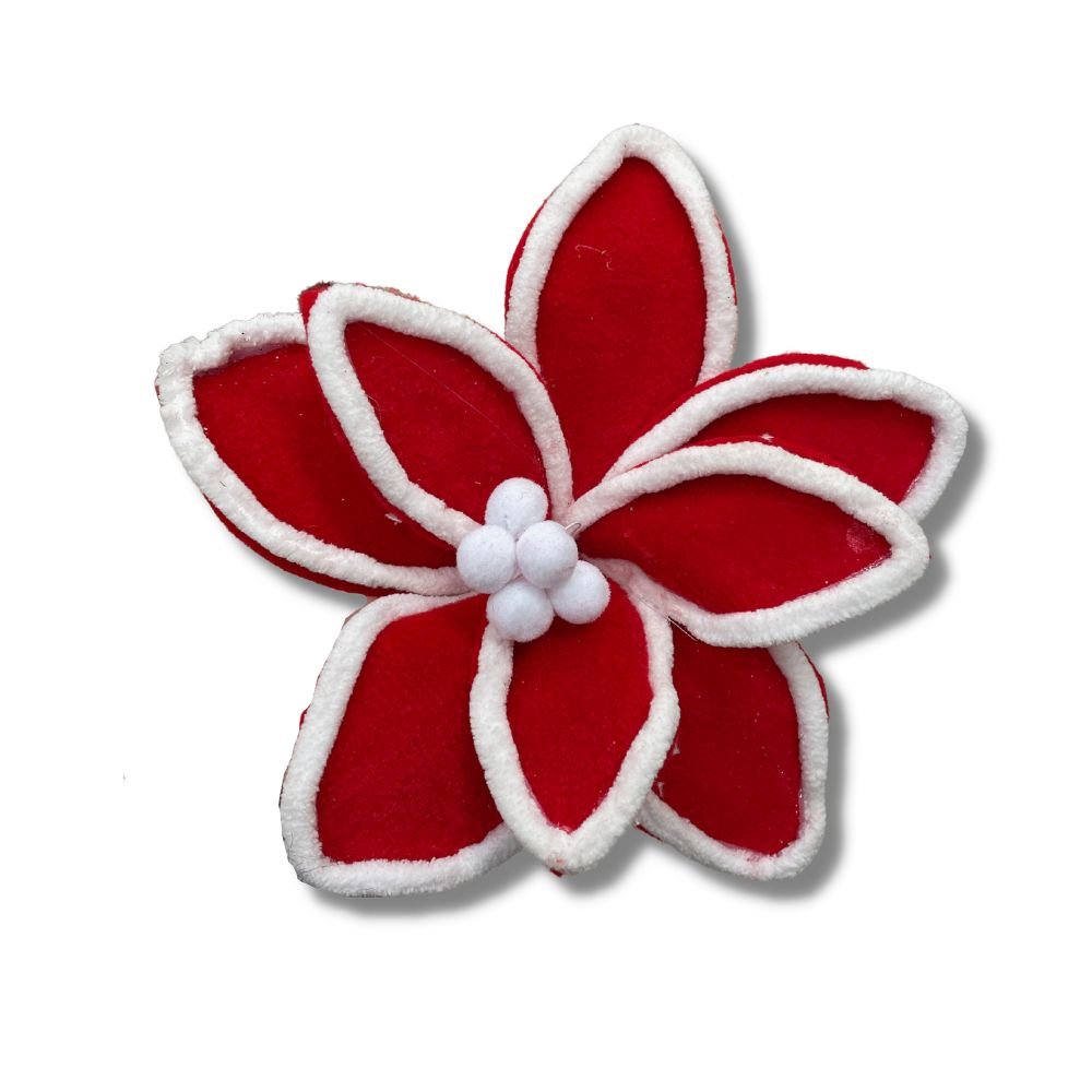 Red/White Flower Pick - My Christmas