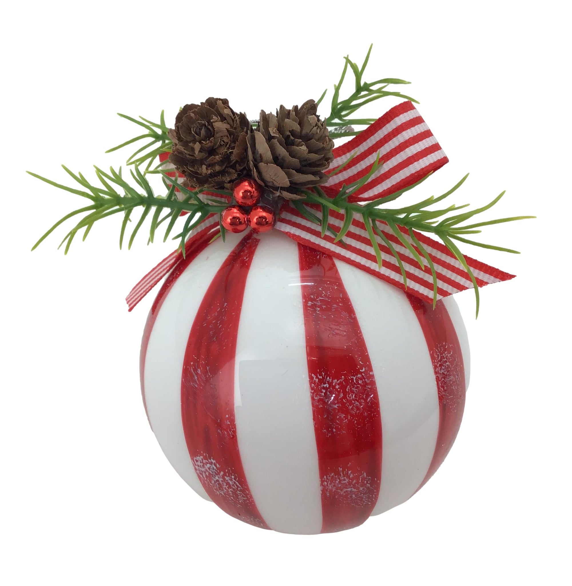 Red/White Glass Ornament - My Christmas