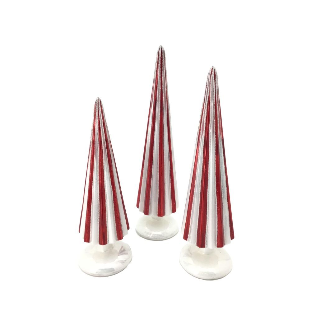 Red/White Glass Tree, Medium - My Christmas