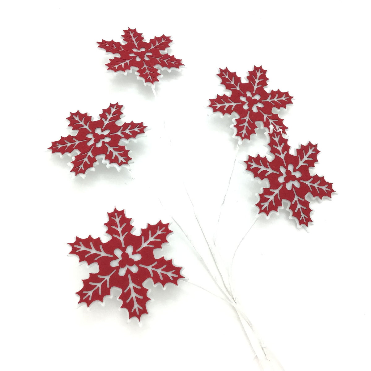 Red/White Snowflake Pick - My Christmas