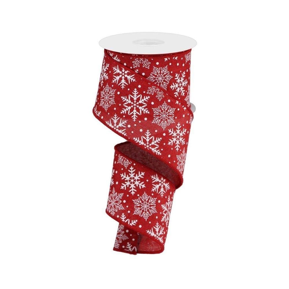 Red/white Snowflake Ribbon - My Christmas