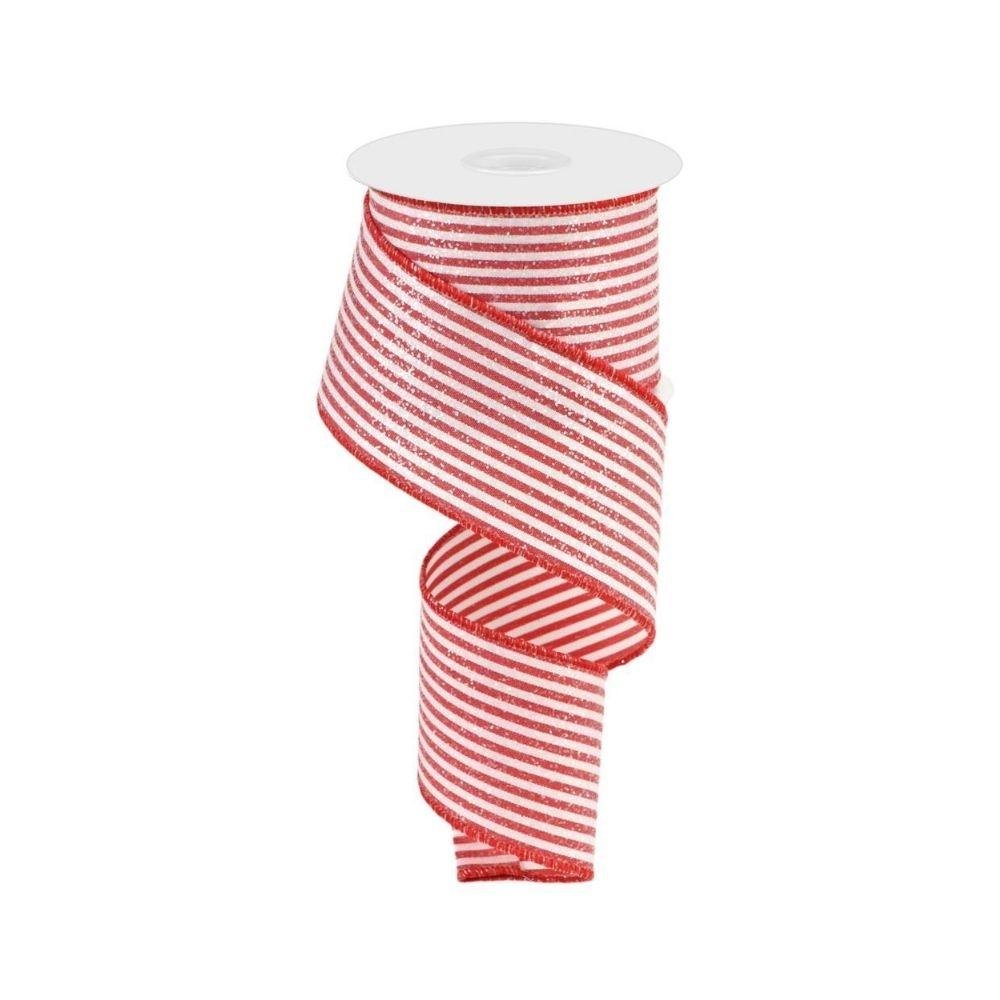 Red/White Striped Ribbon - My Christmas