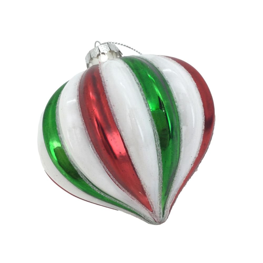 Red/White/Green Glass Onion - My Christmas