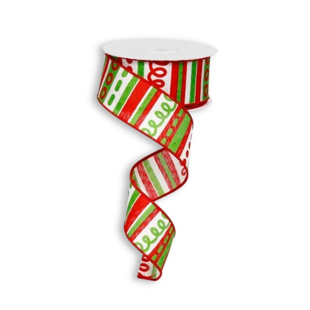 Red/White/Green Ribbon - My Christmas