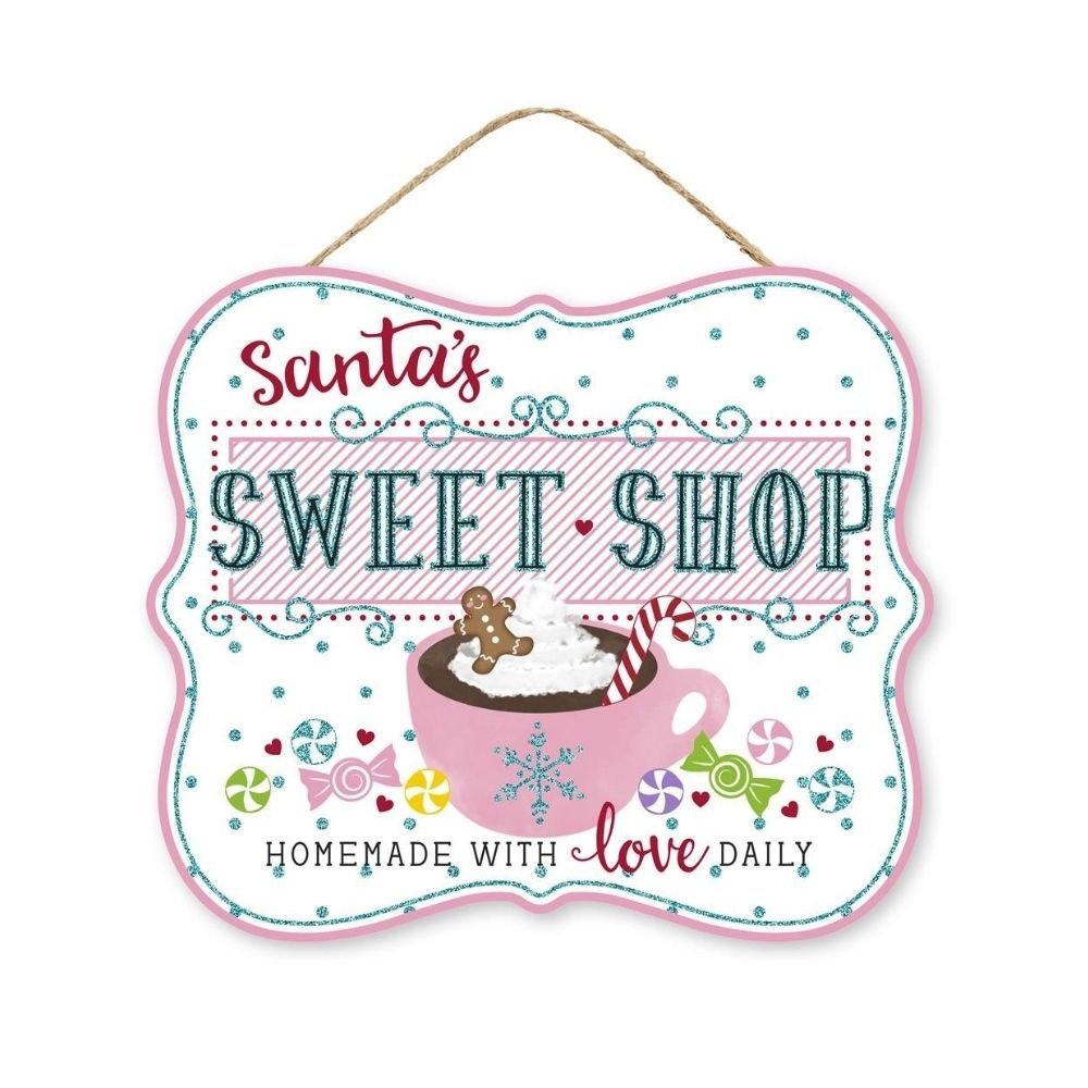 Santa’s Sweet Shop Glitter Sign - My Christmas