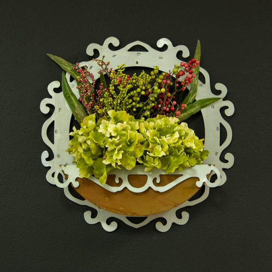 Scroll Round Wall Planter - My Christmas