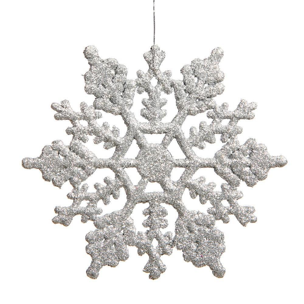 Silver 16cm Snowflake,Pkt 12 - My Christmas