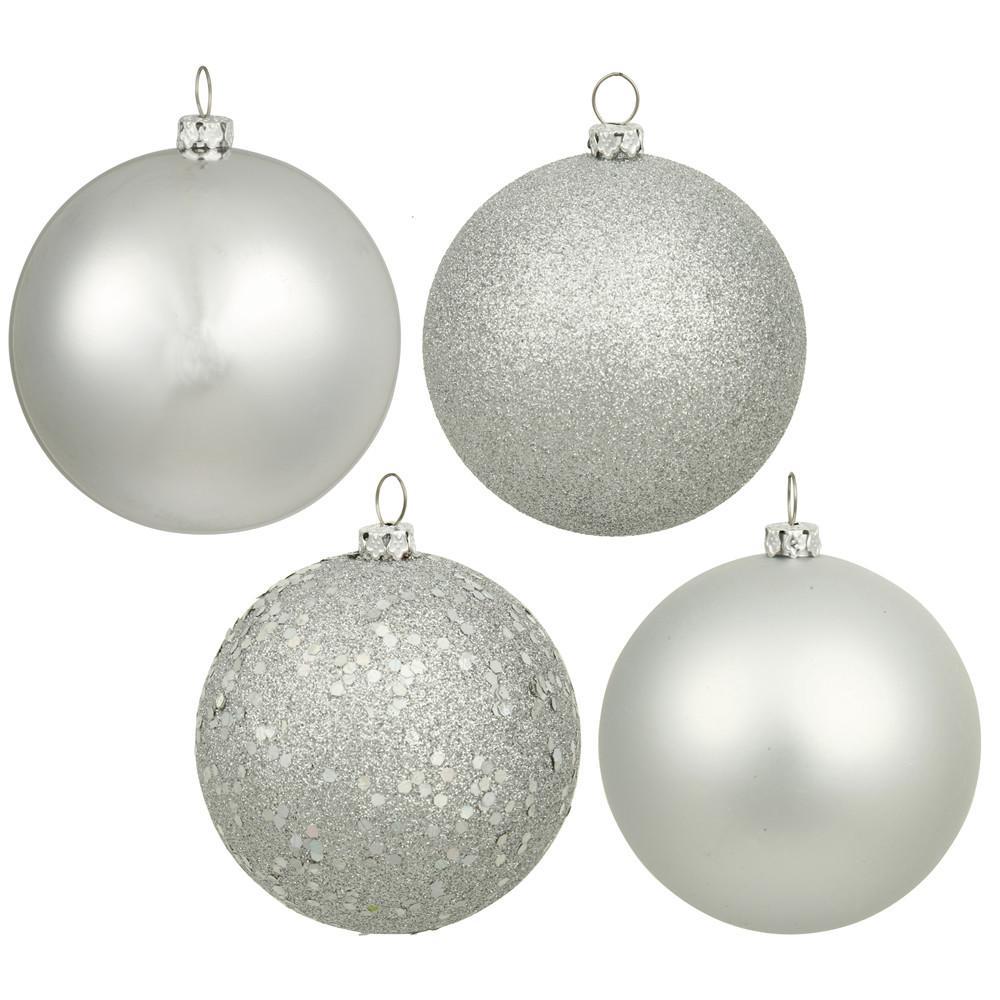 Silver Baubles, Various Sizes - My Christmas
