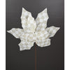 Tan/White Check Poinsettia Pick - My Christmas