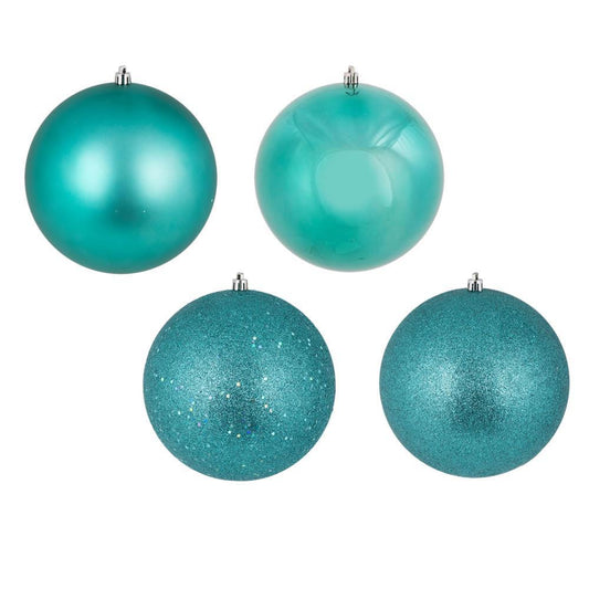 Teal 10cm Bauble, 12 Pkt - My Christmas