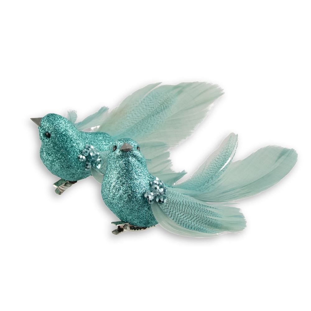 Teal Bird Clip On, Pack of 2 - My Christmas