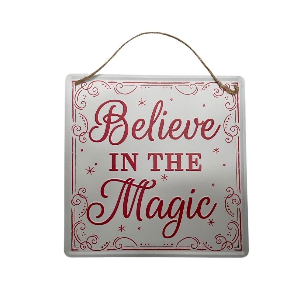 Tin Believe In Magic Sign - My Christmas