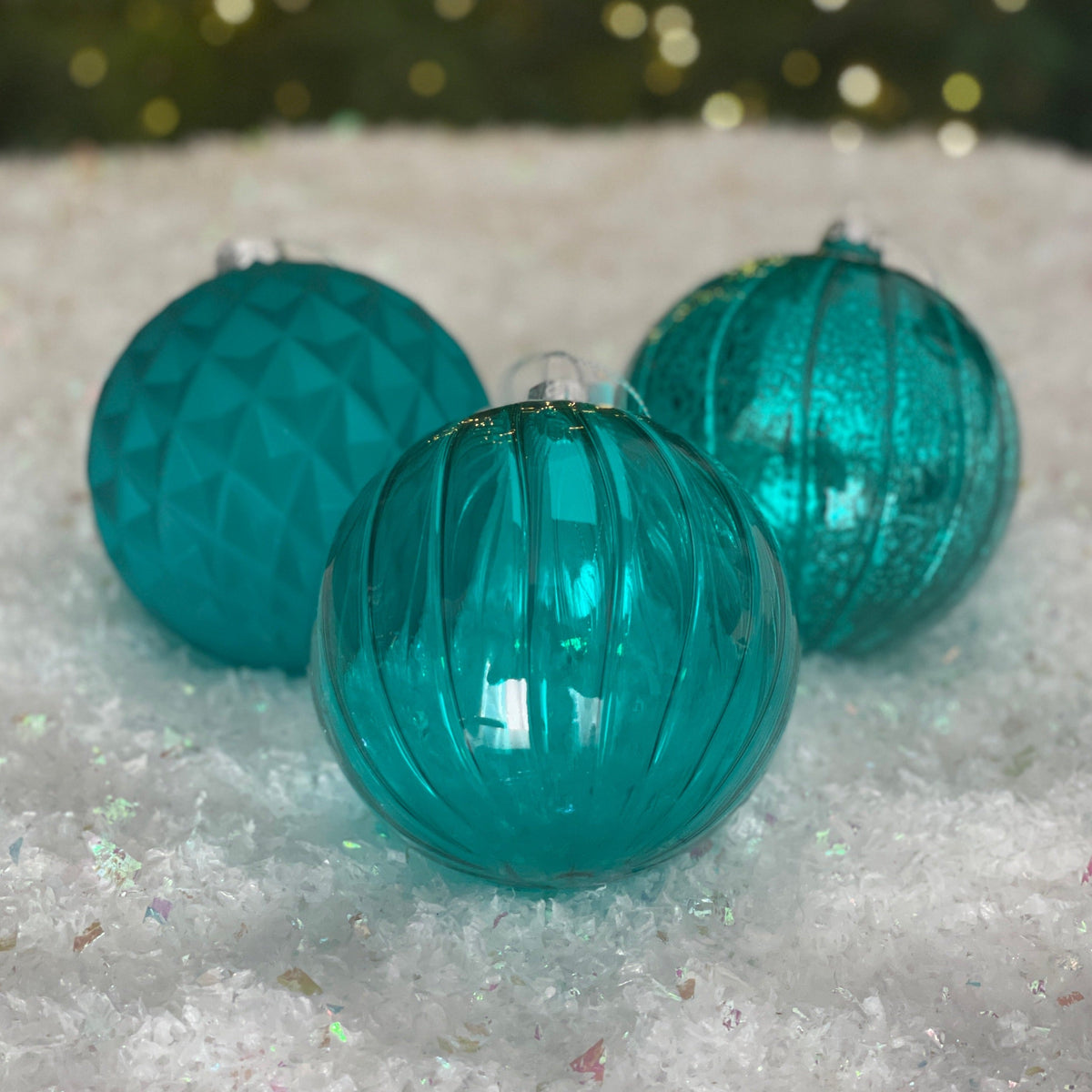 Transparent Teal Ball Ornament - My Christmas