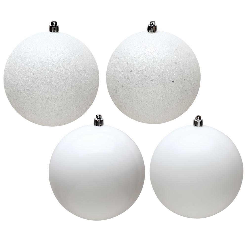 White Baubles, Various Sizes - My Christmas
