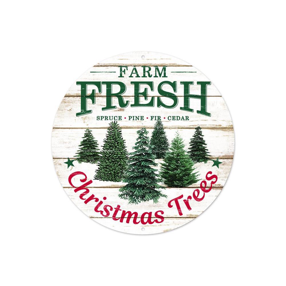 White Farm Fresh Christmas Trees Sign - My Christmas