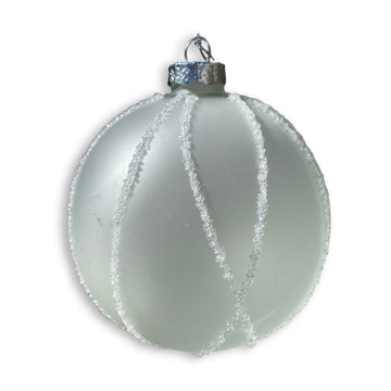 White Glass Ball Ornament - My Christmas