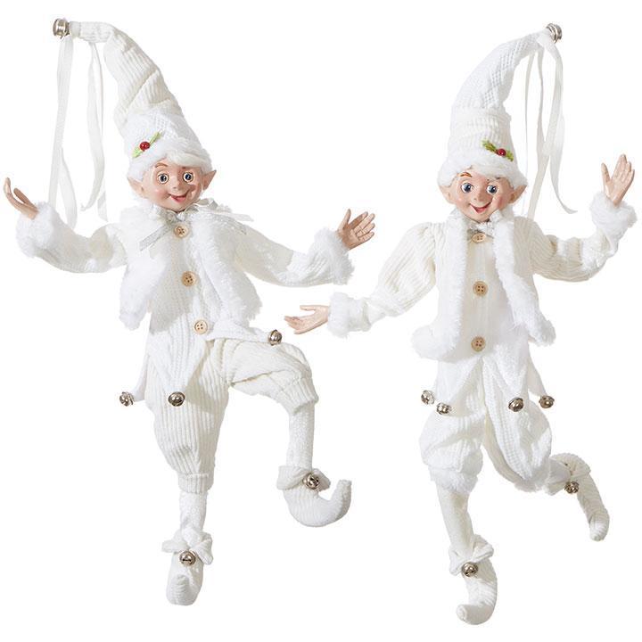 White Posable Elf, 40cm - My Christmas