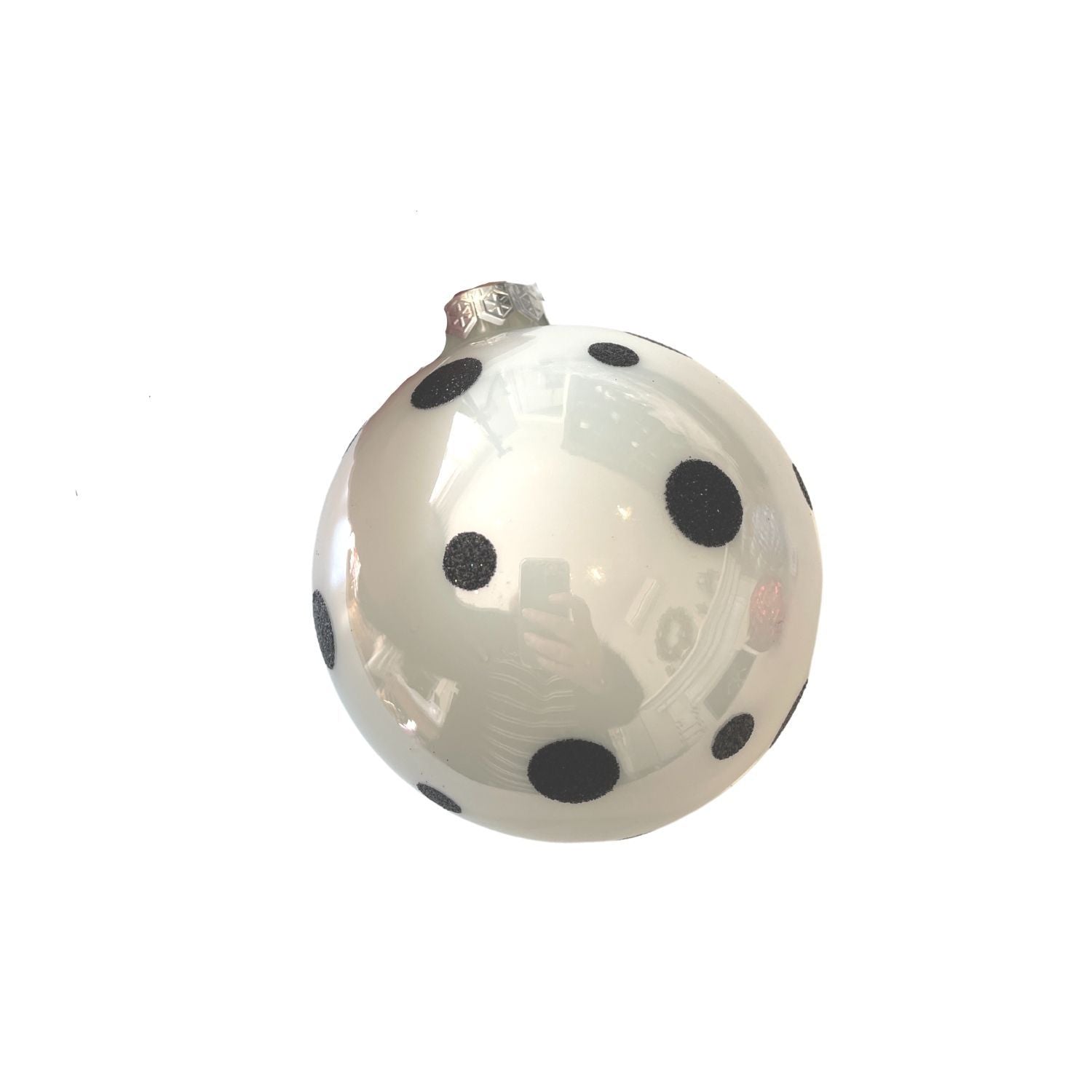 White with Black Polka Dots, Pack of 6 - My Christmas