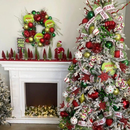 White with Green and Red Polka Dots - My Christmas