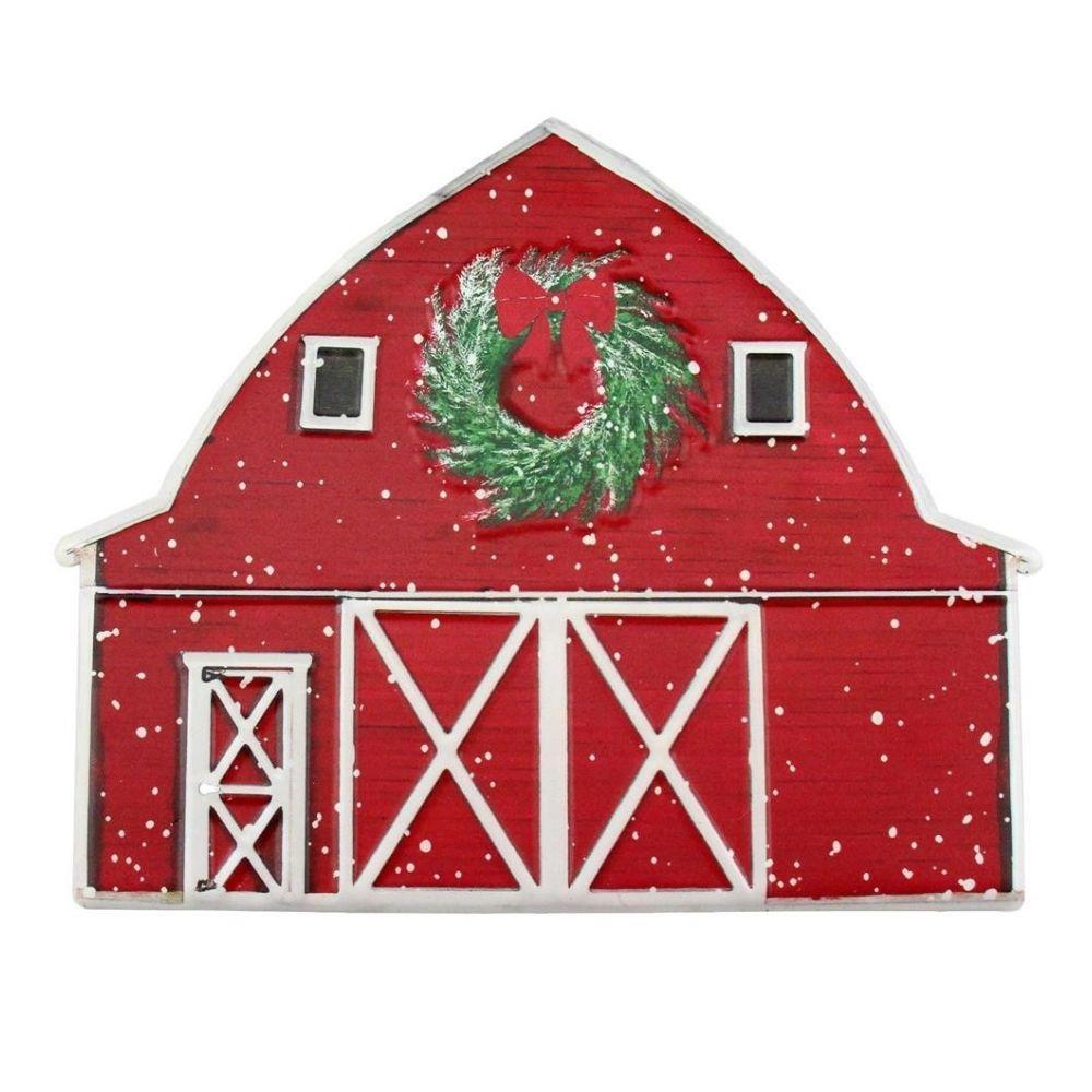 Winter Barn Metal Sign - My Christmas